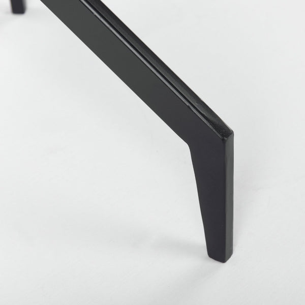 Mercana Serre End Table - Modern Industrial Style with Unique Marble Top and Sturdy Matte Base for Any Space White Marble | Black Metal 70106