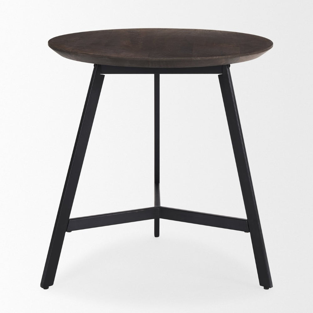 Mercana Todd Modern Wood and Metal Side Table - Chic Accent Piece for Contemporary Living Spaces 70107