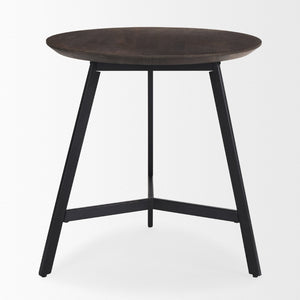 Mercana Todd Modern Wood and Metal Side Table - Chic Accent Piece for Contemporary Living Spaces 70107
