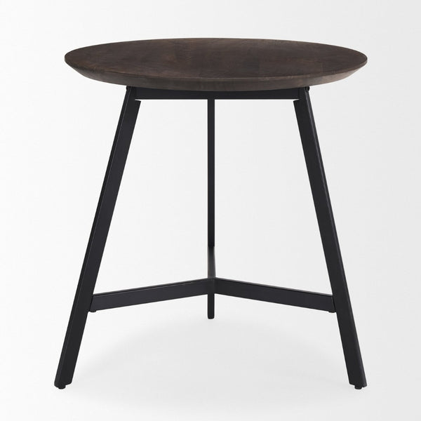 Mercana Todd Modern Wood and Metal Side Table - Chic Accent Piece for Contemporary Living Spaces 70107