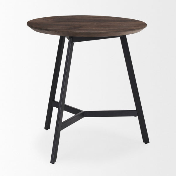 Mercana Todd Modern Wood and Metal Side Table - Chic Accent Piece for Contemporary Living Spaces 70107