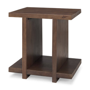 Mercana Nohr Handcrafted Solid Mango Wood Accent Table with Unique Grain for Timeless Style and Function Medium Brown 70108