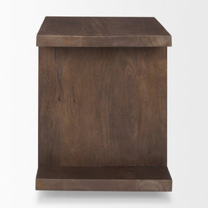 Mercana Nohr Handcrafted Solid Mango Wood Accent Table with Unique Grain for Timeless Style and Function Medium Brown 70108