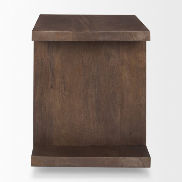 Mercana Nohr Handcrafted Solid Mango Wood Accent Table with Unique Grain for Timeless Style and Function Medium Brown 70108