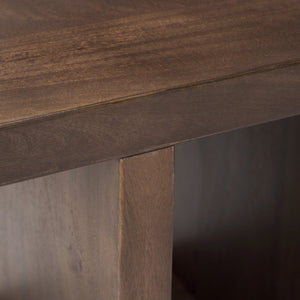 Mercana Nohr Handcrafted Solid Mango Wood Accent Table with Unique Grain for Timeless Style and Function Medium Brown 70108