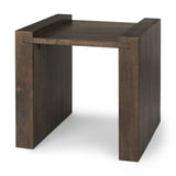 Athelia Dark Brown Wood Accent Table