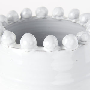 Mercana Basin Elegant Glazed Ceramic Vase - Timeless Accent for Modern, Farmhouse, and Coastal Decor Off-White | Medium 70163