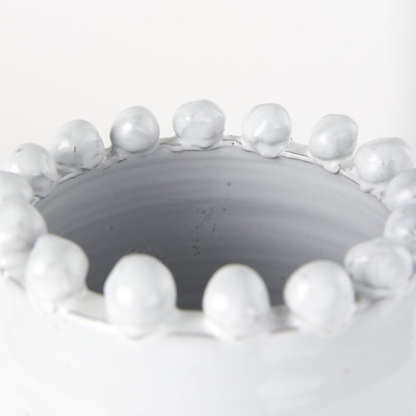 Mercana Basin Elegant Glazed Ceramic Vase - Timeless Accent for Modern, Farmhouse, and Coastal Decor Off-White | Medium 70163