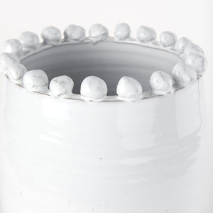 Mercana Basin Elegant Glazed Ceramic Vase - Timeless Accent for Modern, Farmhouse, and Coastal Decor Off-White | Large 70164