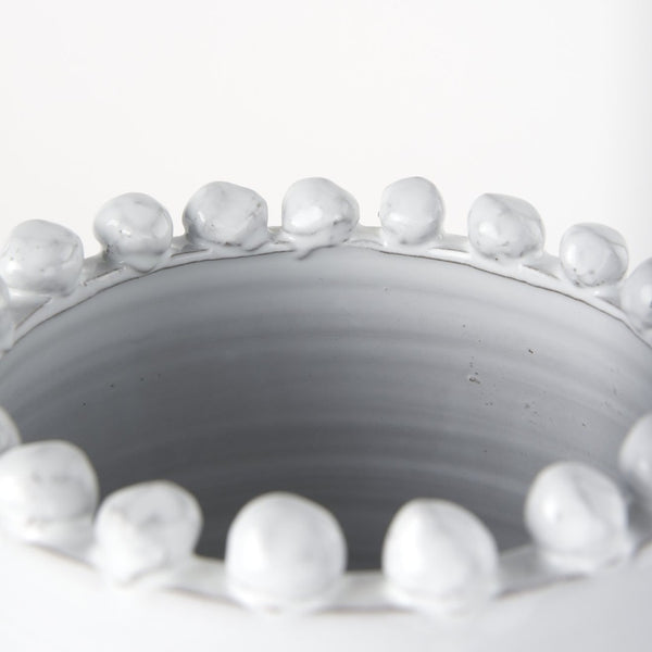 Mercana Basin Elegant Glazed Ceramic Vase - Timeless Accent for Modern, Farmhouse, and Coastal Decor Off-White | Large 70164