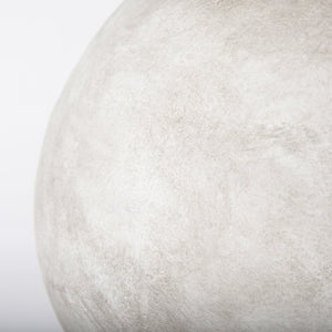 Mercana Mehdi Artisan Table Lamp - Spherical Taupe Base with Soft Tapered Shade for Inviting Ambiance Cream Ceramic 70168