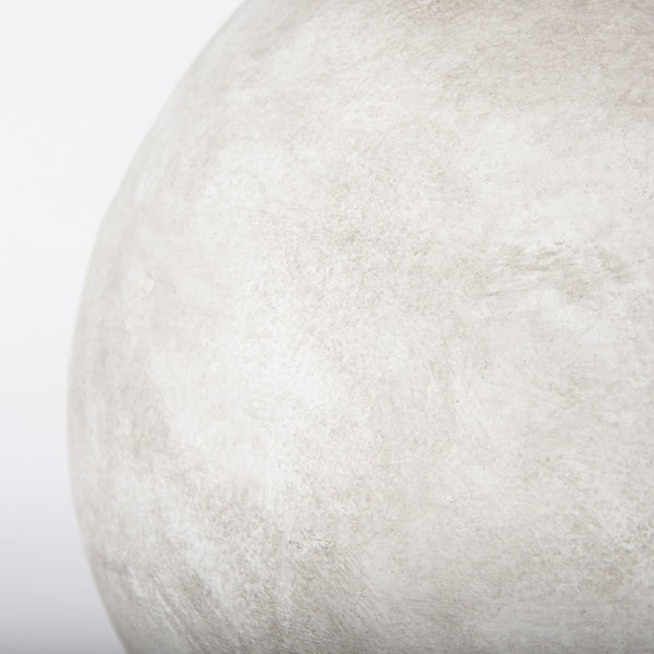 Mercana Mehdi Artisan Table Lamp - Spherical Taupe Base with Soft Tapered Shade for Inviting Ambiance Cream Ceramic 70168