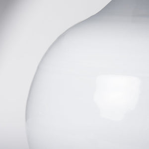 Mercana Mehdi Artisan Table Lamp - Spherical Taupe Base with Soft Tapered Shade for Inviting Ambiance White Ceramic 70169