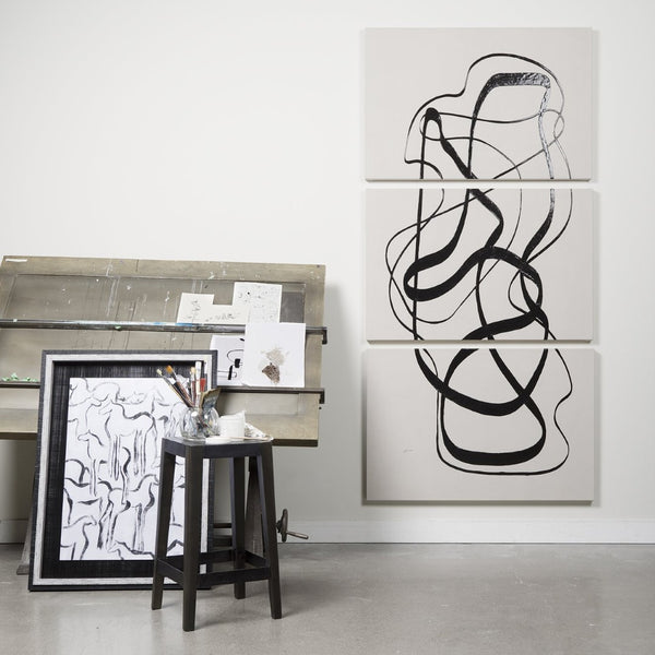 Mercana Nell Industrial-Style Stool with Solid Mango Wood Legs for a Modern Farmhouse Kitchen or Dining Area 69007