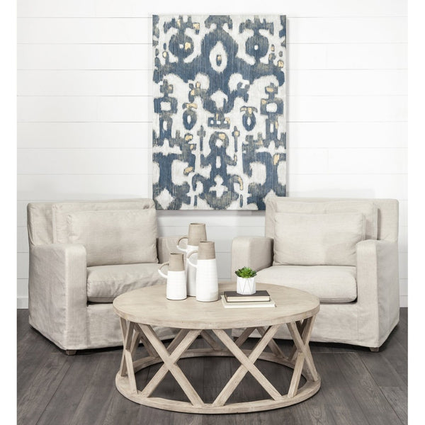 Mercana Garand Two-Toned Ceramic Jug - Stylish Farmhouse Accent for Modern and Rustic Home Decor Spaces White/Natural Ceramic | 10H 31058