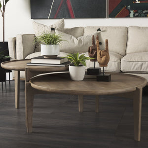 Mercana Pacem Hand Carved Wooden Peace Sign Accent - Sculptural Home Decor for Boho and Modern Spaces 57949