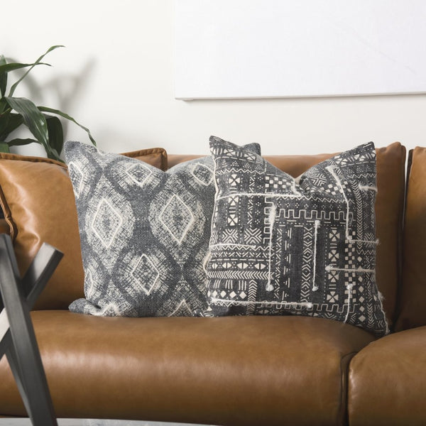 Mercana Bethune Decorative Pillow Cover with Striking Embroidered Pattern for Modern and Boho Interiors 67334