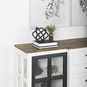 Mercana Willem 9L x 9W Open Cube Decor Object – Modern Industrial Accent for Stylish Home Interiors Black Metal | 9H 67813