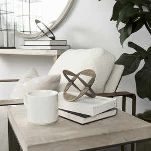 Mercana Cusco Geometric Decorative Object in Antiqued Gold - Modern Accent for Stylish Home Interiors Gold Iron | 6H 68663