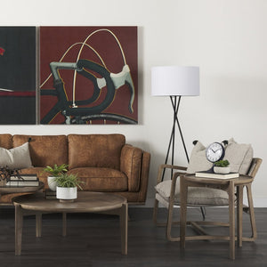 Mercana Brayden Mid-Century Accent Chair with Curved Beech Wood Frame for Cozy Living Room or Reading Nook 69355