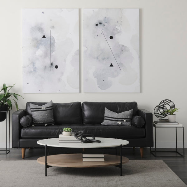 Mercana Micra Modern Matte Black Decorative Object on Stand - Sculptural Accent for Contemporary Spaces Black Metal | 11H 69493