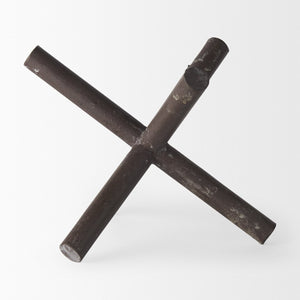 Mercana Astericks Sculptural Metal Decor Object - Rustic Black Accent for Modern and Industrial Spaces Brown Metal | 8H 67200