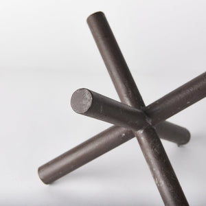Mercana Astericks Sculptural Metal Decor Object - Rustic Black Accent for Modern and Industrial Spaces Brown Metal | 8H 67200