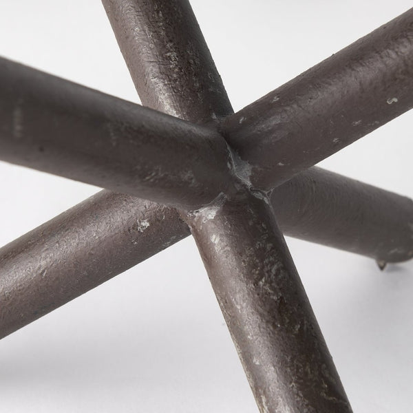 Mercana Astericks Sculptural Metal Decor Object - Rustic Black Accent for Modern and Industrial Spaces Brown Metal | 8H 67200