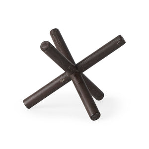 Mercana Astericks Sculptural Metal Decor Object - Rustic Black Accent for Modern and Industrial Spaces Brown Metal | 6H 67201