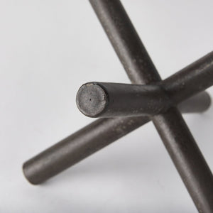 Mercana Astericks Sculptural Metal Decor Object - Rustic Black Accent for Modern and Industrial Spaces Brown Metal | 6H 67201