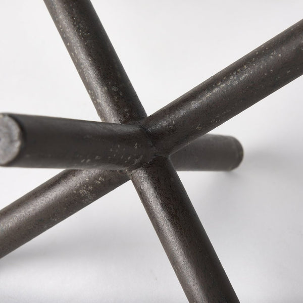 Mercana Astericks Sculptural Metal Decor Object - Rustic Black Accent for Modern and Industrial Spaces Brown Metal | 6H 67201