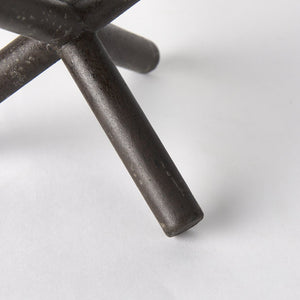 Mercana Astericks Sculptural Metal Decor Object - Rustic Black Accent for Modern and Industrial Spaces Brown Metal | 6H 67201