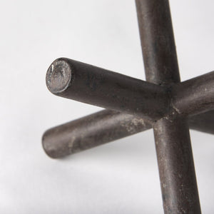 Mercana Astericks Sculptural Metal Decor Object - Rustic Black Accent for Modern and Industrial Spaces Brown Metal | 5H 67202