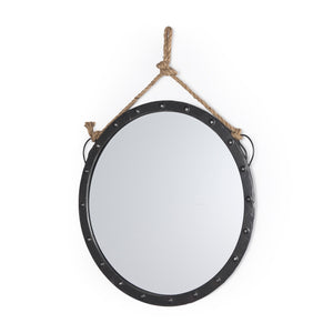 Mercana Pendula 27L x 27H Round Metal Frame Mirror 37139