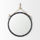 Mercana Pendula 27L x 27H Round Metal Frame Mirror 37139