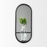 Mercana Katherine Wall Mounted Mirror w Glass Bottle for Botanicals or Floral 68557