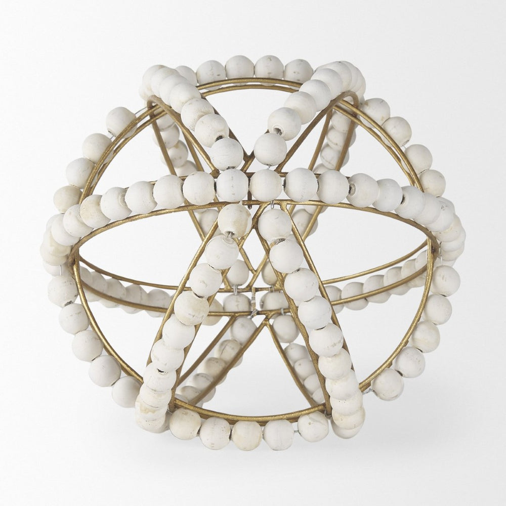 Mercana Espanlade Large Beaded Orb Decor - Sculptural Accent for Modern Interiors, Stylish Texture & Elegance 68677