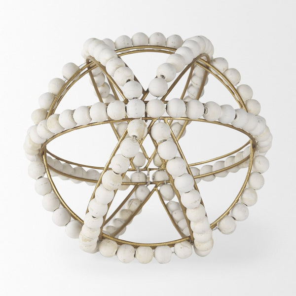 Mercana Espanlade Large Beaded Orb Decor - Sculptural Accent for Modern Interiors, Stylish Texture & Elegance 68677