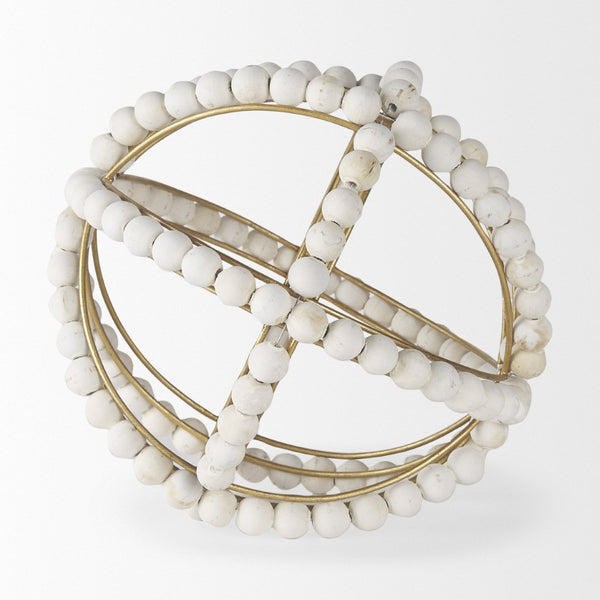 Mercana Espanlade Large Beaded Orb Decor - Sculptural Accent for Modern Interiors, Stylish Texture & Elegance 68677