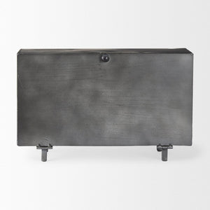 Mercana Harvey Rustic Table Clock with Industrial Design, Clear Numerals for Easy Readability, 13" Long 69485