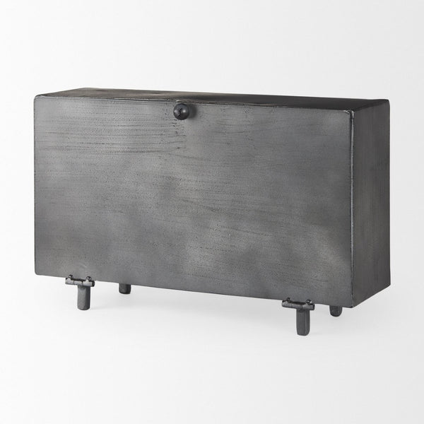 Mercana Harvey Rustic Table Clock with Industrial Design, Clear Numerals for Easy Readability, 13" Long 69485