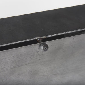 Mercana Harvey Rustic Table Clock with Industrial Design, Clear Numerals for Easy Readability, 13" Long 69485