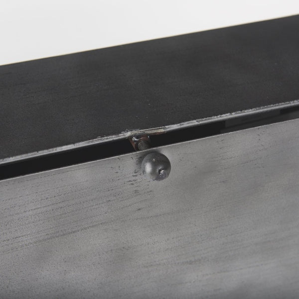 Mercana Harvey Rustic Table Clock with Industrial Design, Clear Numerals for Easy Readability, 13" Long 69485