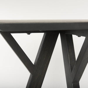 Mercana Jennings Mid-Century Modern Console Table in Solid Mango Wood - Stylish Entryway or Living Room Piece Dark Brown Wood 69637