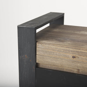 Mercana Carga Console Table with Rustic Pine Top and Three Drawers - Perfect for Entryway and Living Space 50018