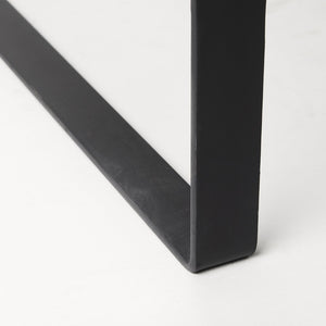 Mercana Guilia Modern Lounge Chair with Plush Cushion and Sturdy Metal Frame for Stylish Comfort & Durability Castlerock Gray Fabric | Black Metal 69002