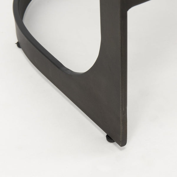 Mercana Tyson Backless Suede Stool with Gunmetal Frame - Modern Industrial Design for Kitchen or Bar Spaces Brown/Gray Suede | Black Metal | Counter 69269