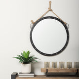 Mercana Pendula 27L x 27H Round Metal Frame Mirror 37139