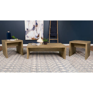 English Elm Fletcher Gloss White Lacquer Coffee and End Table Set for Modern Living Rooms B062S01636