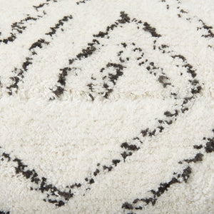 Mercana Tapir Handwoven Argyle Pattern Square Pouf - Stylish Accent for Modern, Boho, or Global Interiors 67586